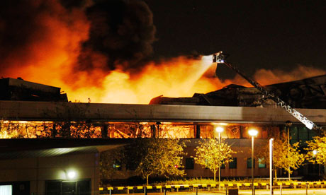Sony Enfield Distribution Centre warehouse Fire 2011